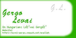 gergo levai business card